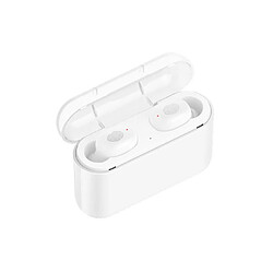 Universal Casque sport sans fil bluetooth 5.0 3d stéréo intra-auriculaire mini casque avec étui de recharge universel blanc