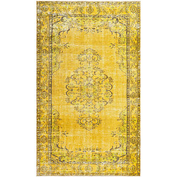 Vidal Tapis de laine 305x183 jaune Ultra Vintage