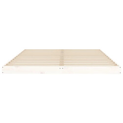 Acheter vidaXL Cadre de lit blanc 140x200 cm bois de pin massif