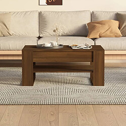 Maison Chic Table basse,Table Console Table d'appoint, Table pour salon Chêne marron 102x55x45 cm Bois d'ingénierie -MN31335 pas cher