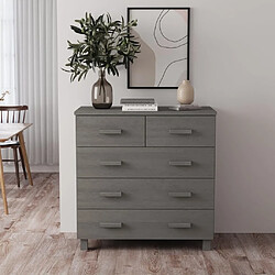 Maison Chic Buffet,Meuble de Rangement,commode pour salon,Cuisine HAMAR Gris clair 79x40x80 cm Bois massif de pin -MN41892