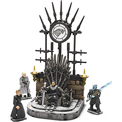 Mattel Jeu de Briques de Construction Game of Thrones Le Trône de Fer avec 4 Figurines Noir