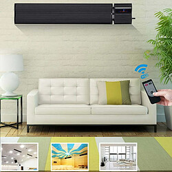 Electric Sun ElectricSun 2800W et 1400 noir radiateur rayonnant infrarouge avec thermostat, montage mural ou au plafond 180x15cm, avec contrôle WiFi Smart Life App