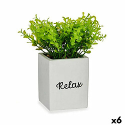 Ibergarden Plante décorative Volets Petit Plastique Ciment 13 x 18 x 13 cm (6 Unités)