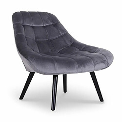 Paris Prix Fauteuil Scandinave en Velours Johan 102cm Gris 