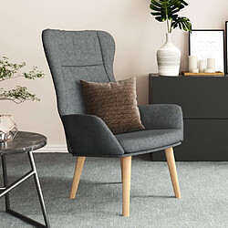 Maison Chic Chaise de relaxation | Fauteuil relax Gris foncé Tissu -GKD45850