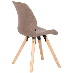 Avis Decoshop26 Lot de 2 chaises de salle à manger en tissu taupe style scandinave pieds bois CDS101132