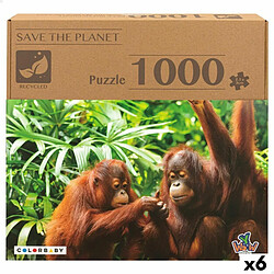 Color Baby Puzzle Colorbaby Orangutan 6 Unités 68 x 50 x 0,1 cm