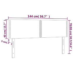 vidaXL Têtes de lit 2 pcs Vert foncé 72x5x78/88 cm Velours pas cher