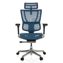 Chaise de bureau / Fauteuil de direction ERGOHUMAN SLIM GEN2 Tissu maille bleu hjh OFFICE