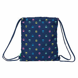 Sac à dos serré par des ficelles Benetton Cool Blue marine 35 x 40 x 1 cm