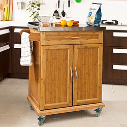 SoBuy FKW13-N Desserte Chariot de cuisine de service roulant, Meuble Armoire de rangement