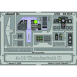 A-10 Thunderbolt II dashboard für Trumpeter-Bausatz- 1:32e - Eduard Accessories 