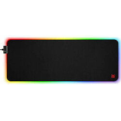 Defender® Tapis de souris de jeu RVB XXXL 900 x 350 x 4 mm ? 12 modes d'éclairage LED ? Haute précision avec fond caoutchouté étanche et lavable, éclairage sur tout le pourtour ? Noir 