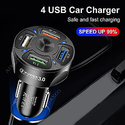 Universal 3 ports USB Car Chargeur rapide 3,0 Cigarette de voiture rapide allume pour Samsung Huawei Xiaomi Charger de voiture iPhone QC 3.0