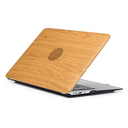 Avis Etui en PU revêtue de bois couleur marron pour votre Macbook Pro 13.3