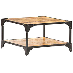 vidaXL Table basse 60x60x35 cm Bois de manguier massif 