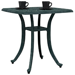 Avis vidaXL Table de jardin vert 53x53x53 cm aluminium coulé