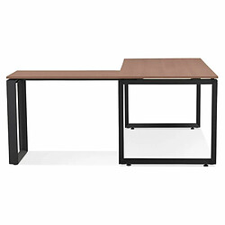 Avis Paris Prix Bureau d'Angle Design Abigano 170cm Noyer & Noir