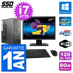 PC Fujitsu E520 DT Ecran 27" Intel i7-4770 RAM 8Go SSD 120Go Windows 10 Wifi · Occasion 