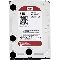 Western Digital WD Red Disque Dur NAS Interne 2To 3.5" SATA 147Mo/s Argent