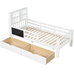 ComfortXL Lit Pour Enfants Avec Fonctionnalités Multiples, Blanc, 90*200