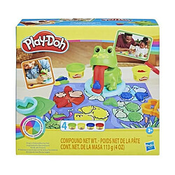 Play-Doh classique La grenouille des couleurs - 4 pots de pâte a modeler, jouets préscolaires