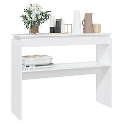 Avis Maison Chic Table console | Meuble d'entrée | Table d'appoint Blanc 102x30x80 cm Aggloméré -GKD60309