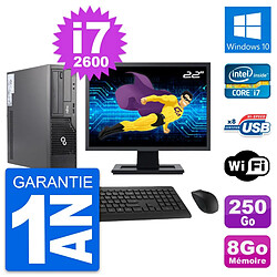 PC Fujitsu E500 DT Ecran 22" Intel i7-2600 RAM 8Go Disque 250Go Windows 10 Wifi · Occasion 