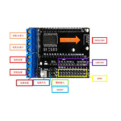 Carte d'Extension L293D LED Moteur Entraînement Shield ESP8266 ESP-12E DEV