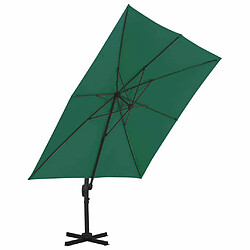 Avis Maison Chic Parasol Jardin | Parasol déporté avec mat en aluminium vert 300x300 cm - GKD21305