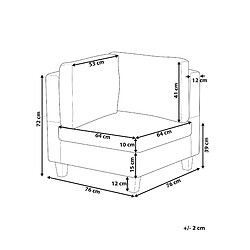 Avis Beliani Module d'angle UNSTAD Tissu Vert foncé