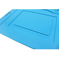 Wewoo Tapis de travail bleu Plate-forme de maintenance S-150 isolant en silicone résistant à la chaleur avec vis pas cher