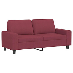 vidaXL Canapé à 2 places Rouge bordeaux 140 cm Tissu