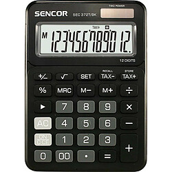 SENCOR SEC 372T/BK Calculatrice à 12 chiffres, calcul des racines, calcul des racines, calculateur Noir 