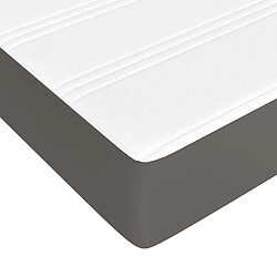 Acheter vidaXL Matelas de lit à ressorts ensachés Gris 90x200x20 cm Similicuir