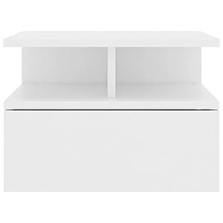 Acheter Maison Chic Table de chevet,Table de nuit,Table d'appoint pour salon flottante Blanc 40x31x27 cm Bois d'ingénierie -MN49660