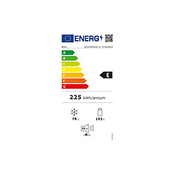 Réfrigérateur combiné intégrable 271l à glissières blanc - BCSA285K4SNLH - BEKO