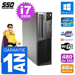 PC Lenovo M91p SFF Intel i7-2600 RAM 4Go SSD 480Go Windows 10 Wifi · Occasion 