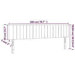 vidaXL Têtes de lit 2 pcs Vert foncé 100x5x78/88 cm Velours pas cher