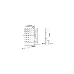 Perel Ta30-11srwa dot matrix display 76.2mm single color dot matrix display column anode super bright red 