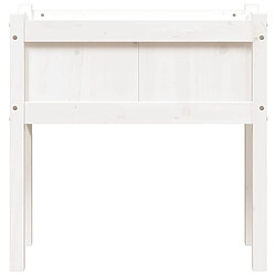 Maison Chic Jardinière,Bac à fleurs - pot de fleurs avec pieds blanc 70x31x70 cm bois de pin massif -GKD81983 pas cher