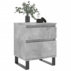 Acheter Maison Chic Table de chevet,Table de Nuit,Meuble de Rangement gris béton 40x35x50 cm bois d’ingénierie