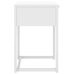 Acheter Maison Chic Table de chevet,Table de nuit,Table d'appoint pour salon Blanc 38x35x54 cm Acier -MN24030