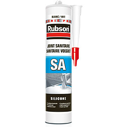 mastic silicone - spécial sanitaire - rubson sa - blanc - cartouche de 310ml - rubson 165170