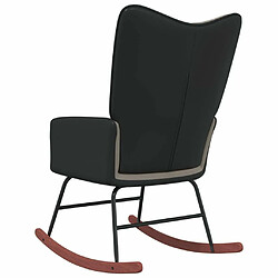 Acheter Maison Chic Chaise à bascule | Fauteuil Relax, design moderne Gris clair Velours et PVC -GKD93550