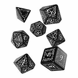 Q-Workshop Elven Dice set Noirblanc (7) Jeu de sociAtA