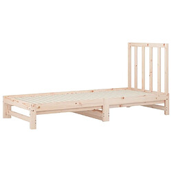 Acheter Maison Chic Lit d'appoint 2x(90x190)cm,Lit coulissant Lit de repos Bois de pin massif -GKD41412