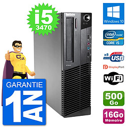 PC Lenovo M92p SFF Intel i5-3470 RAM 16Go Disque Dur 500Go Windows 10 Wifi · Occasion 