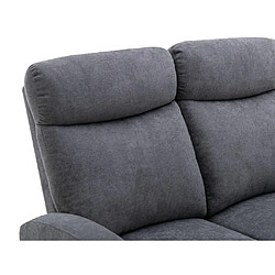 Acheter Vente-Unique Canapé 2 places relax en tissu gris EVELYN